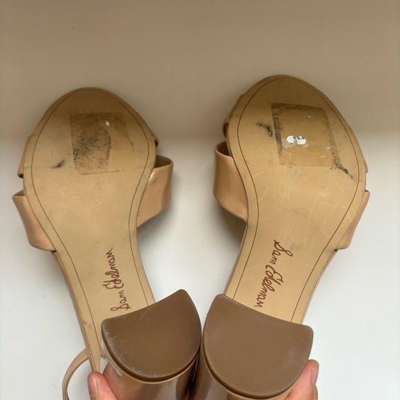 Sam Edelman Yancy Patent Leather high Heels Block Heel Sz 10 - Picture 8 of 8